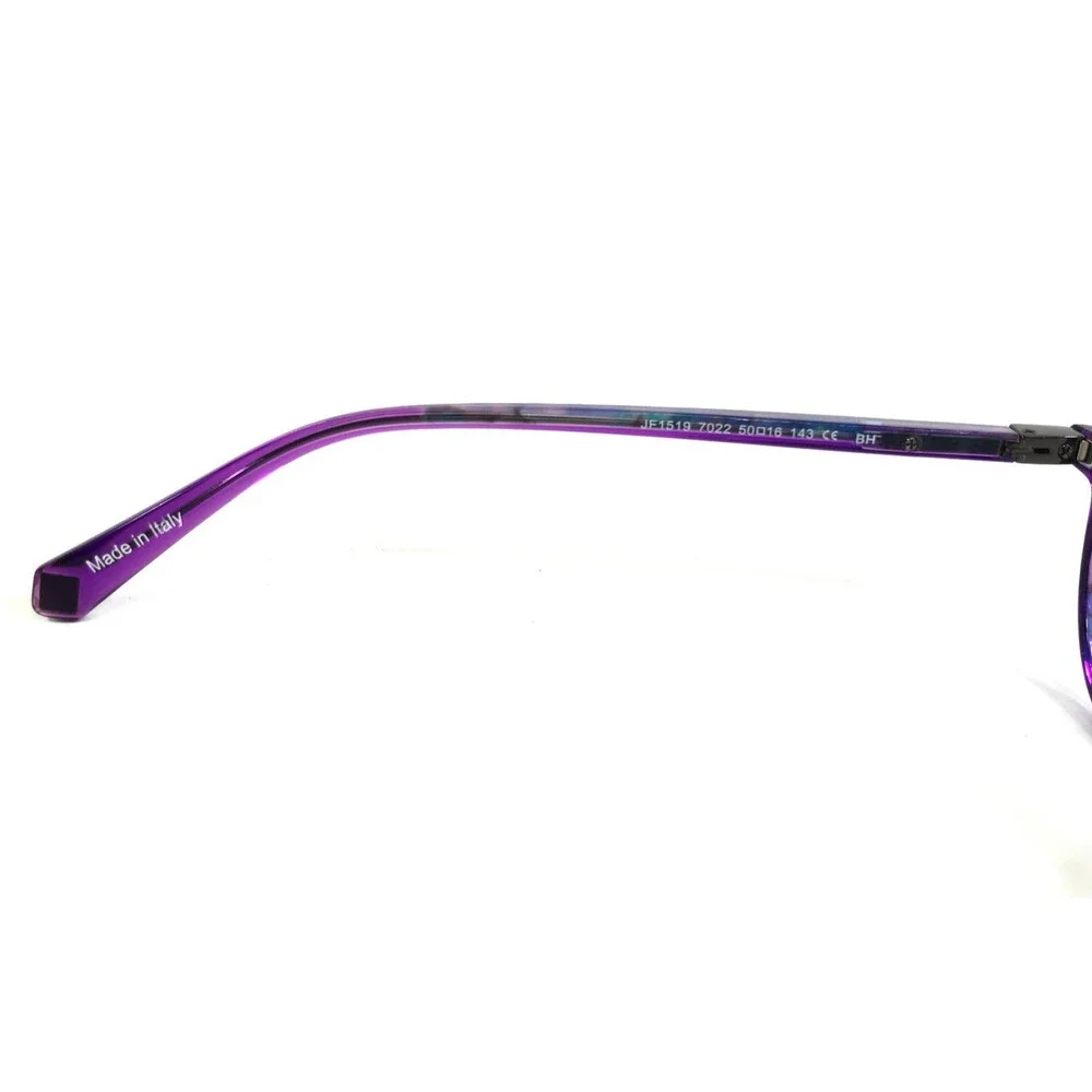 J. F. Rey Eyeglasses Frames JF1519 7022 Shiny Purple Round Full Rim 50-16-143